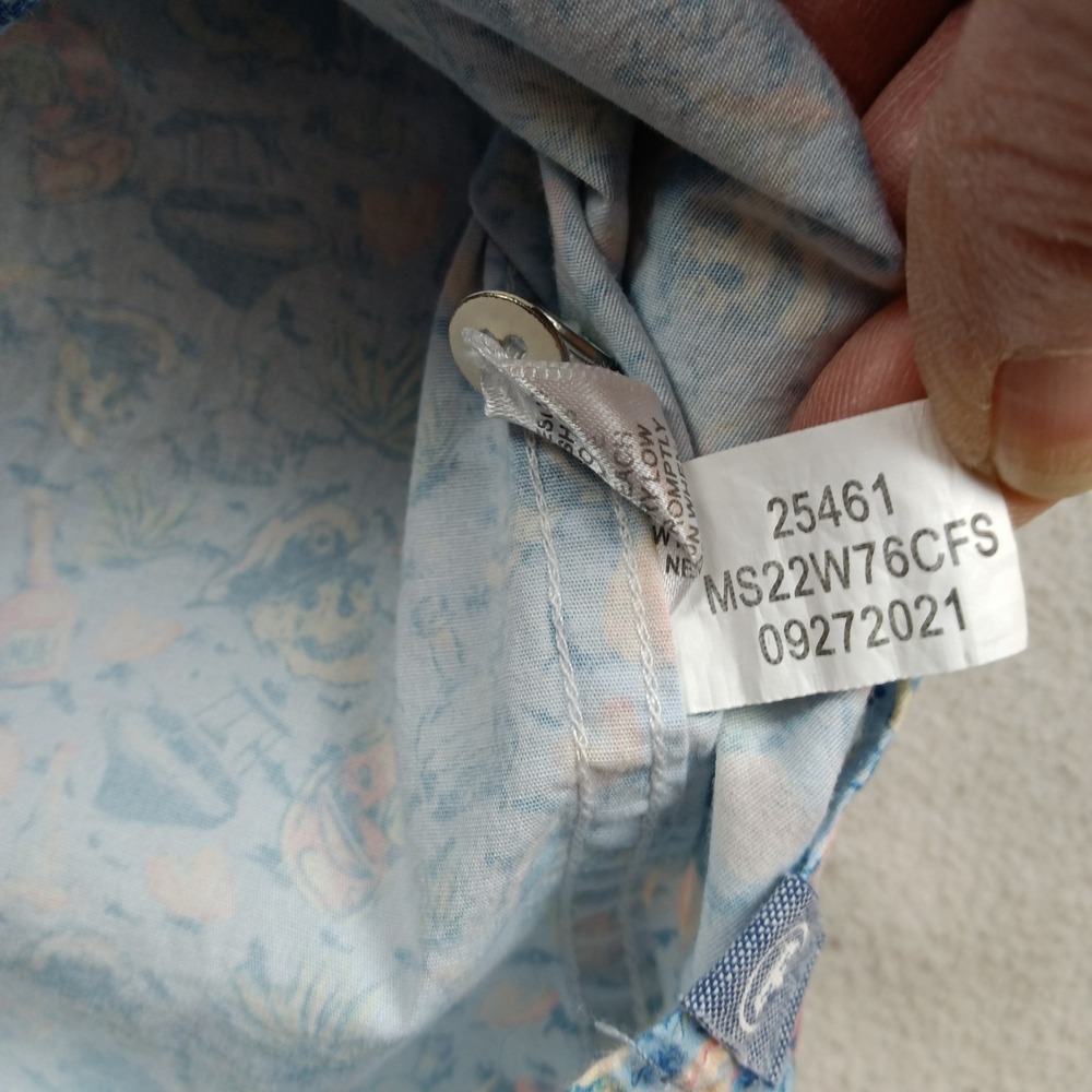 Peter Millar Mens Shipfaced Pirate All Over Print Short Sleeve Button Up Shirt L - Picture 6 of 12